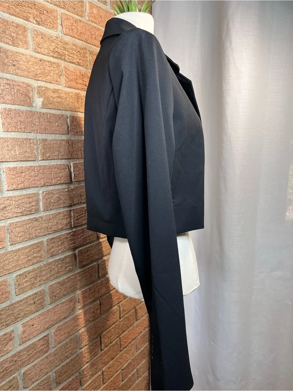 NWT The Drop Reims Cropped Blazer Black XS Tailored Stretch Jacket